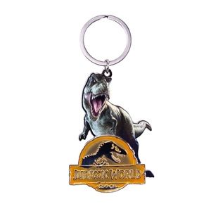 Universal Studios Jurassic World Amber Logo with T-Rex Keychain